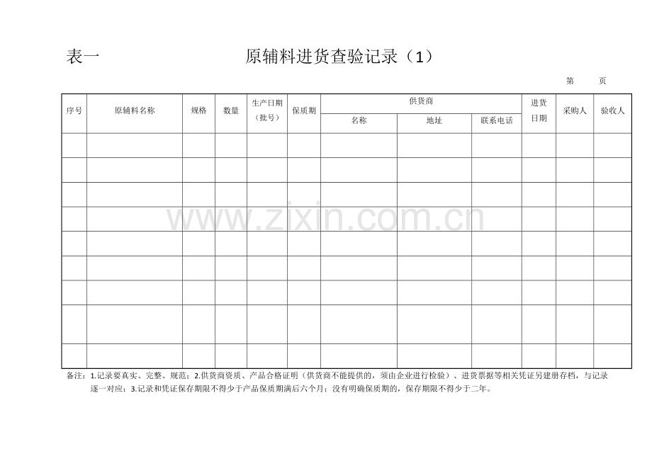 生产记录相关表格汇总.doc_第1页