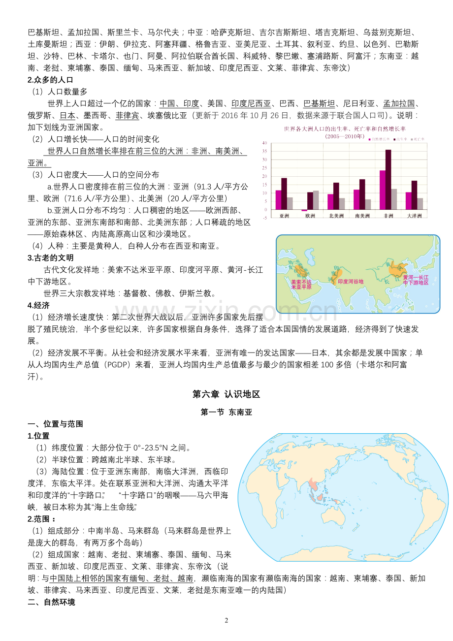 初中地理中图版八年级下册复习资料.doc_第2页