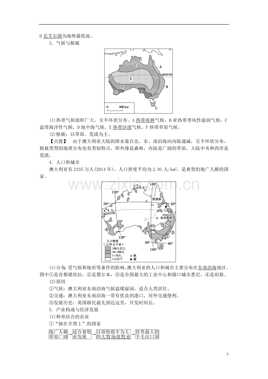 2016高考地理二轮复习世界地理第二单元世界地理分区和主要国家(第12课时)澳大利亚与极地.doc_第3页