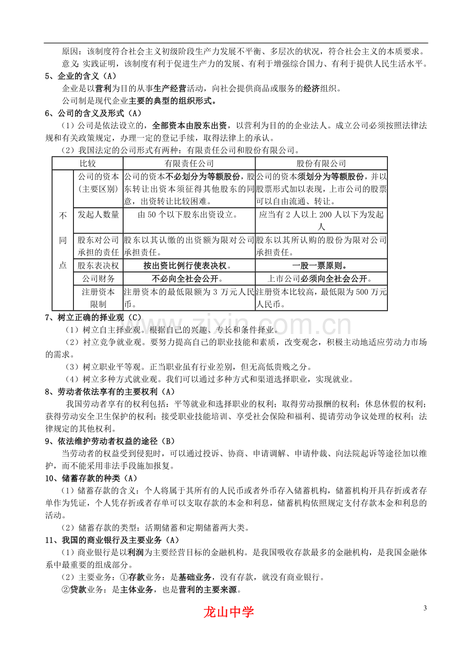 高中政治学业水平测试复习提纲.doc_第3页