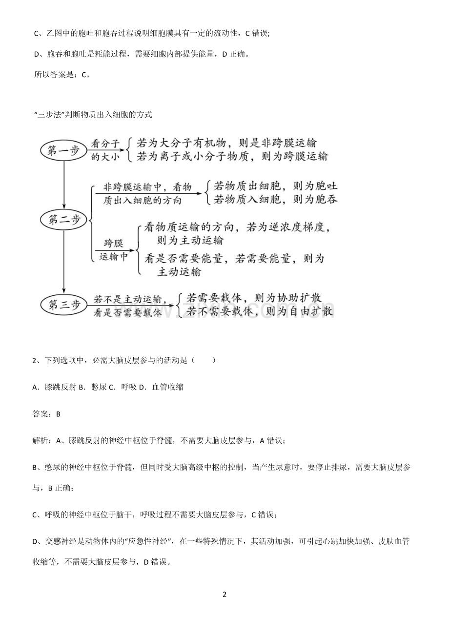 通用版高三生物考点大全笔记.pdf_第2页