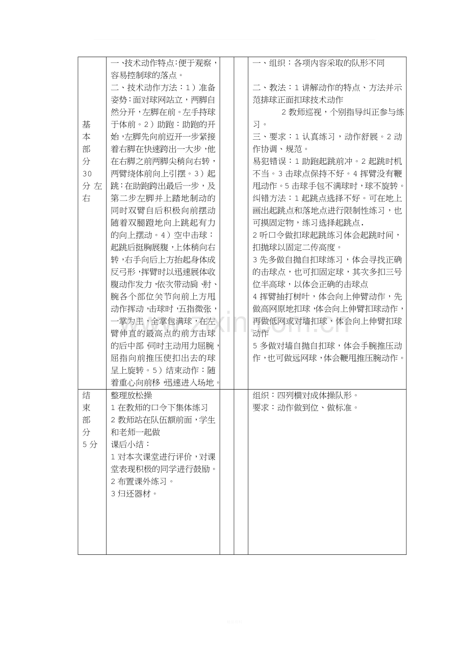 排球正面扣球教案.doc_第3页