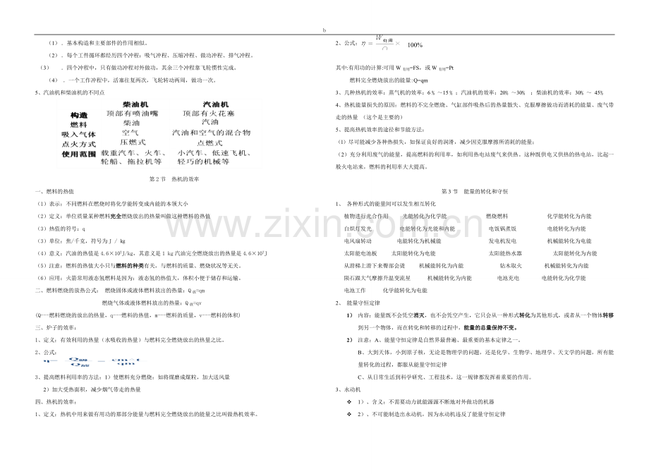 新人教版九年级物理内能和内能的利用复习要点汇总.doc_第3页