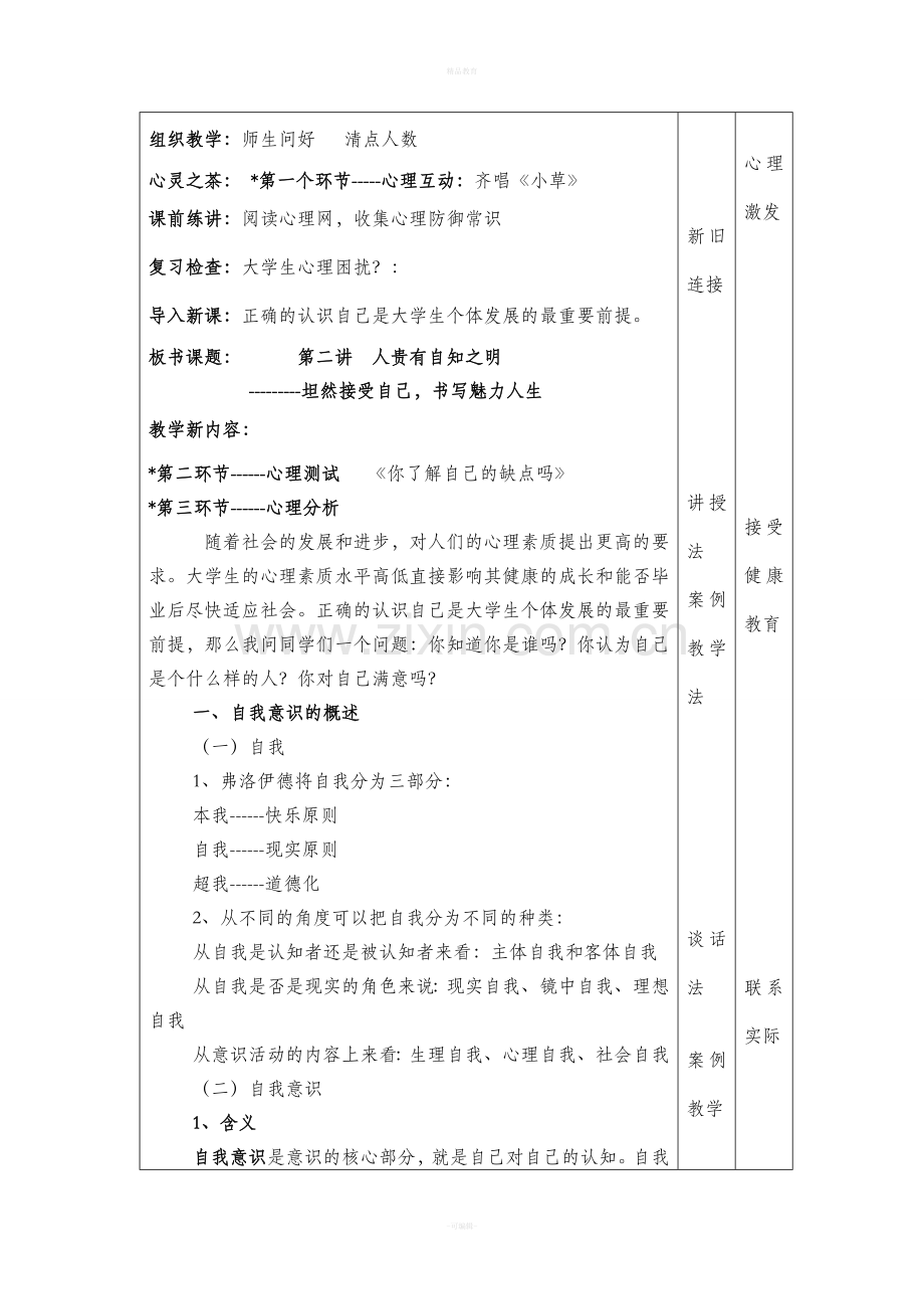 大学生心理健康教案(自我意识).doc_第2页