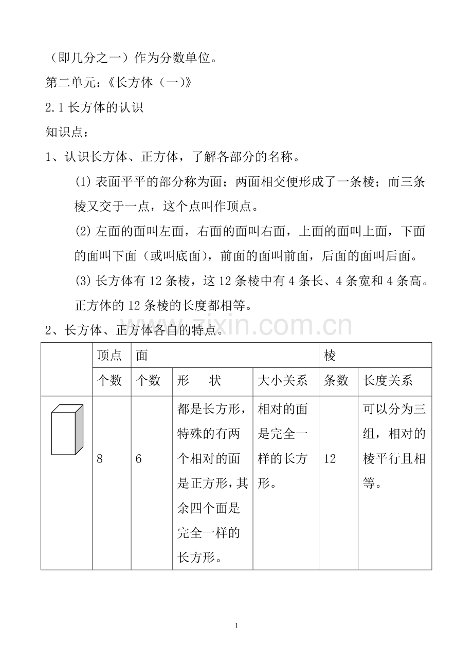 -新北师大版小学五年级数学下册知识点归纳.doc_第2页