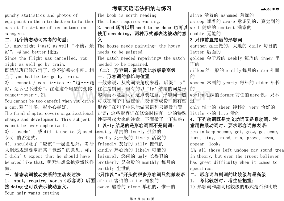 考研英语语法必备总结经典打印版.doc_第2页