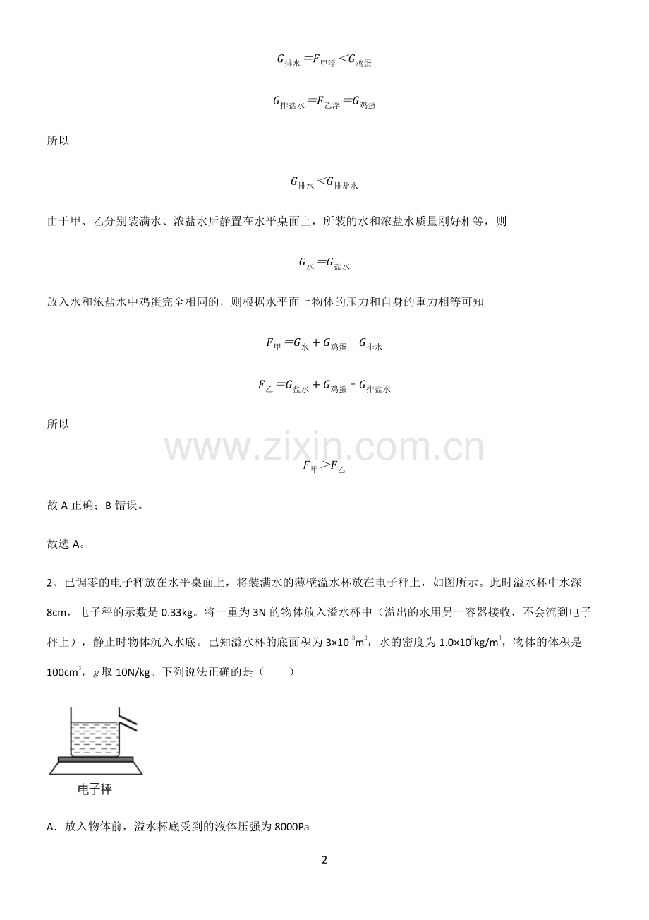 八年级压强易错题集锦.pdf_第2页