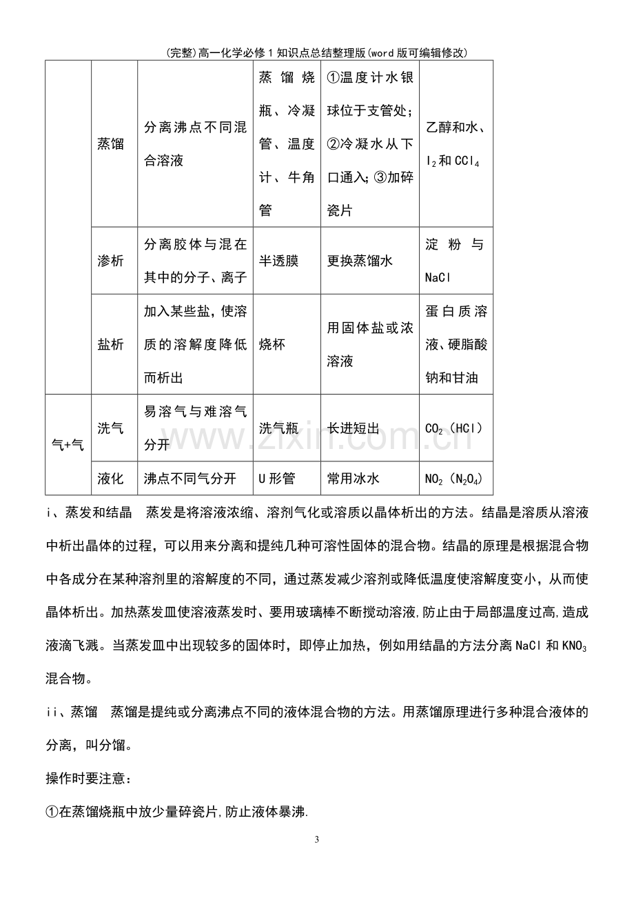 高一化学必修1知识点总结整理版.pdf_第3页