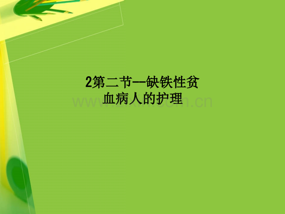 2第二节--缺铁性贫血病人的护理-PPT课件.ppt_第1页