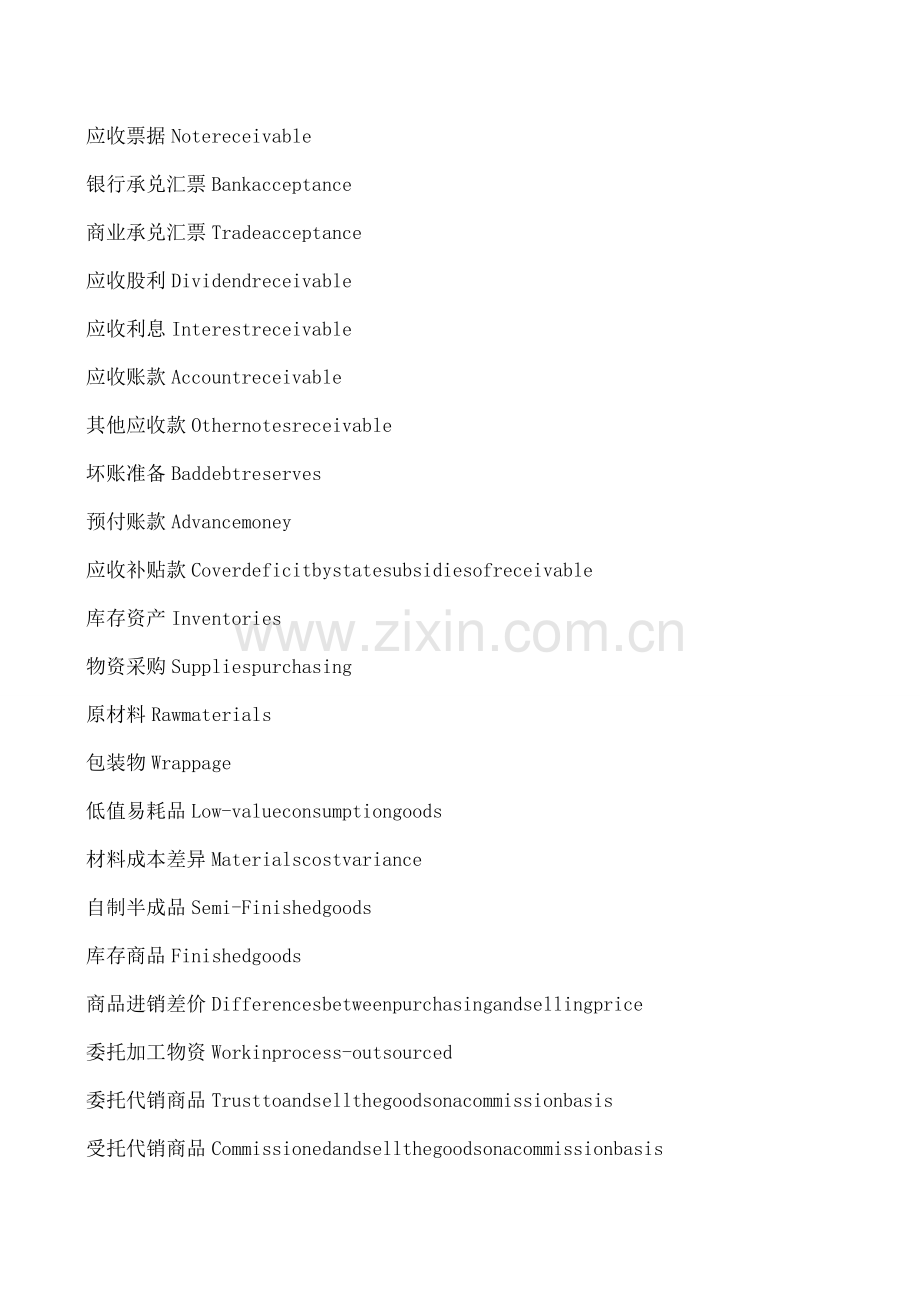 会计英语：资产类英语词汇中英文对照.doc_第2页