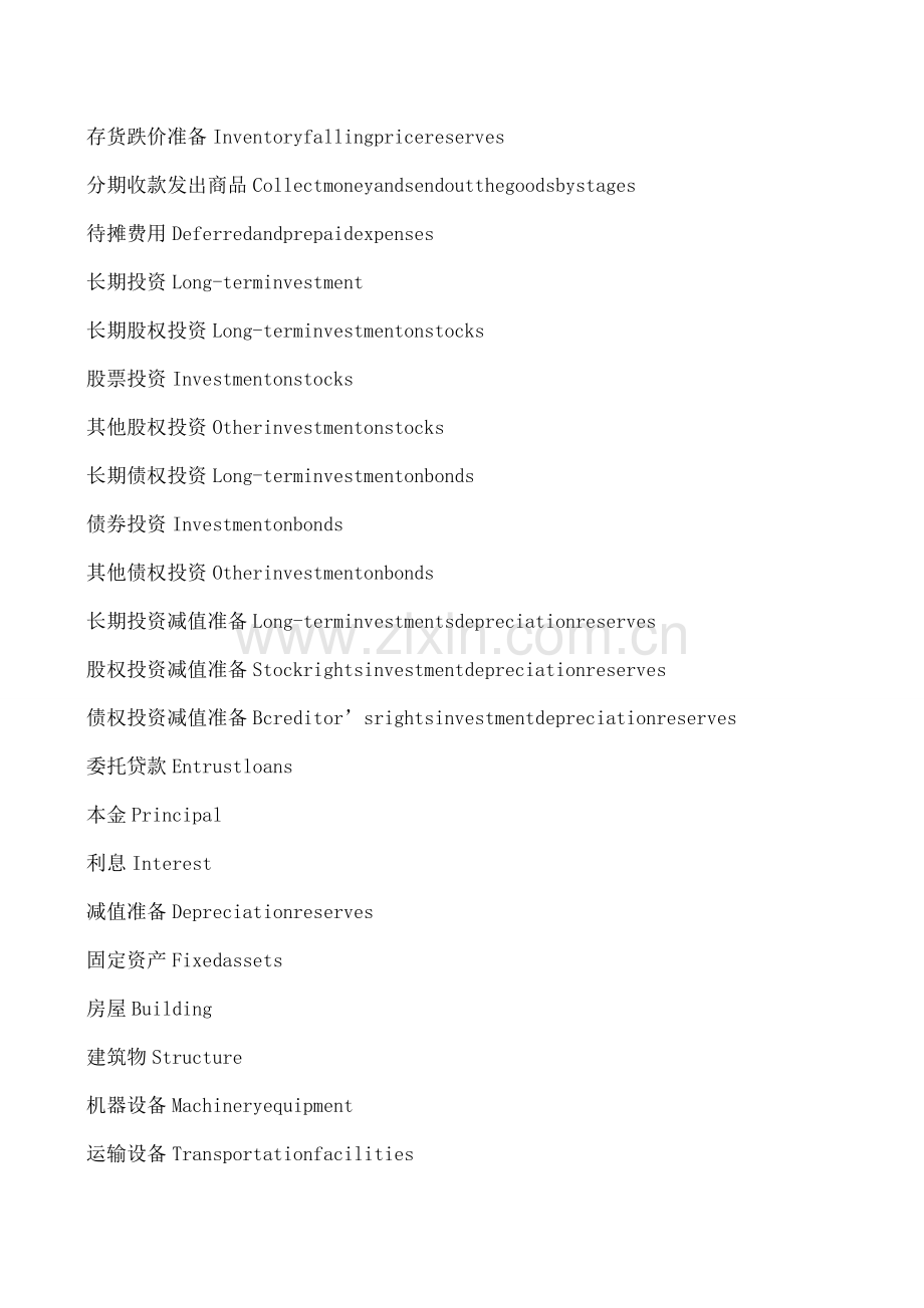 会计英语：资产类英语词汇中英文对照.doc_第3页