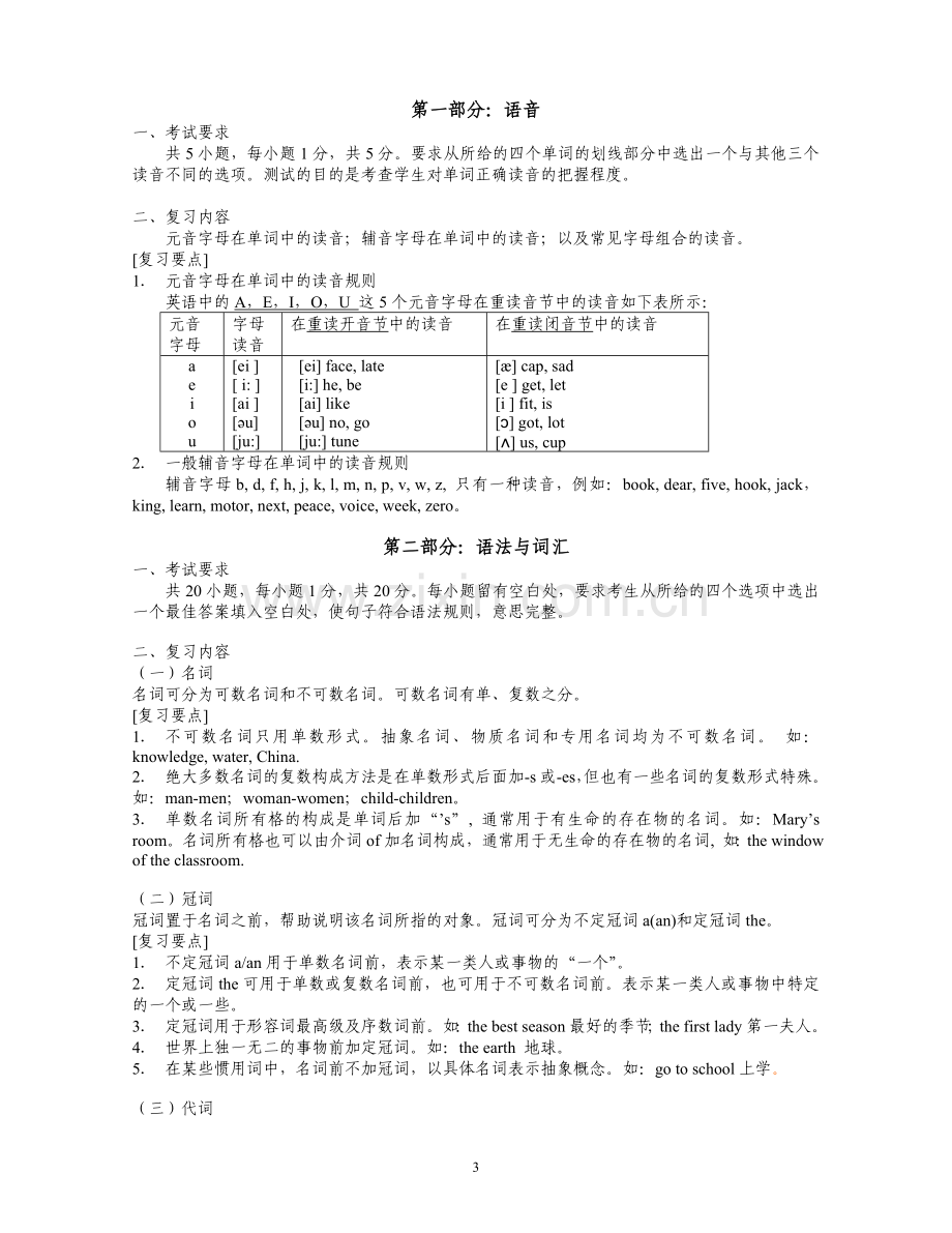 《大学英语》(专升本)复习资料.doc_第3页