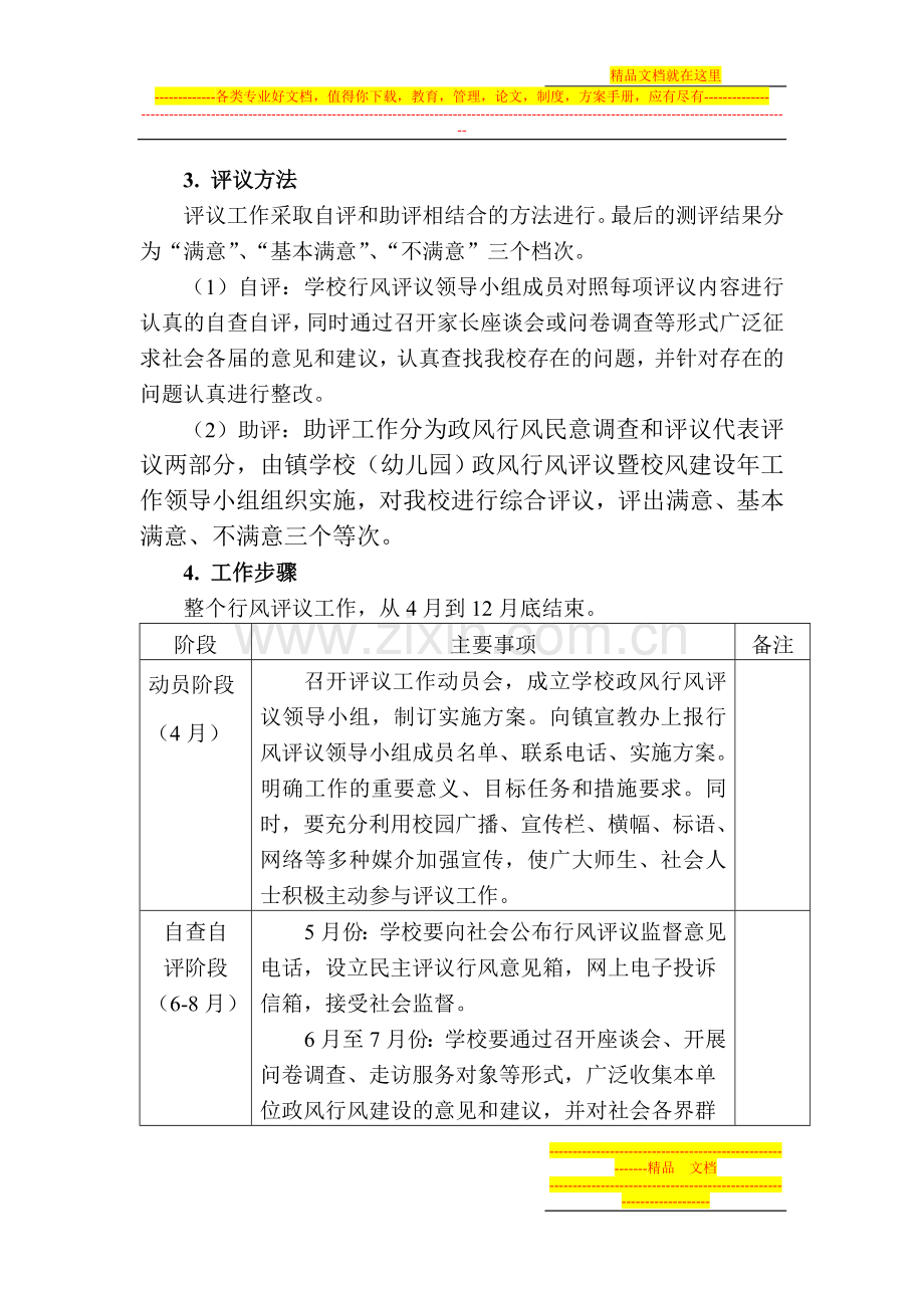 大岭山镇连平小学开展政风行风评议暨校建设年工作实施方案.doc_第3页