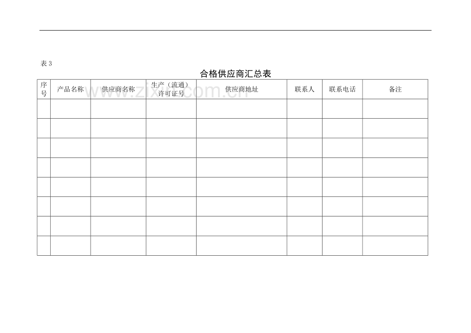 食品质量管理体系记录表格.doc_第3页