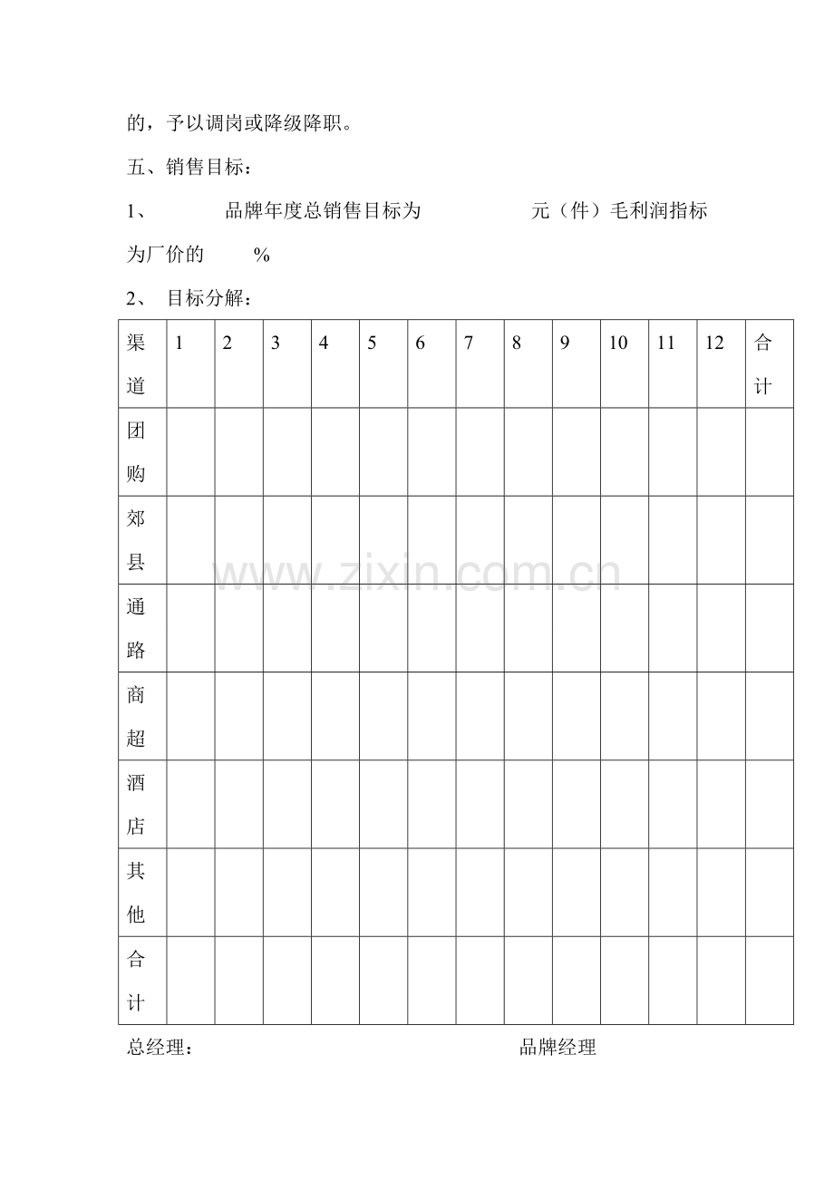 品牌经理岗位目标责任书.doc_第2页