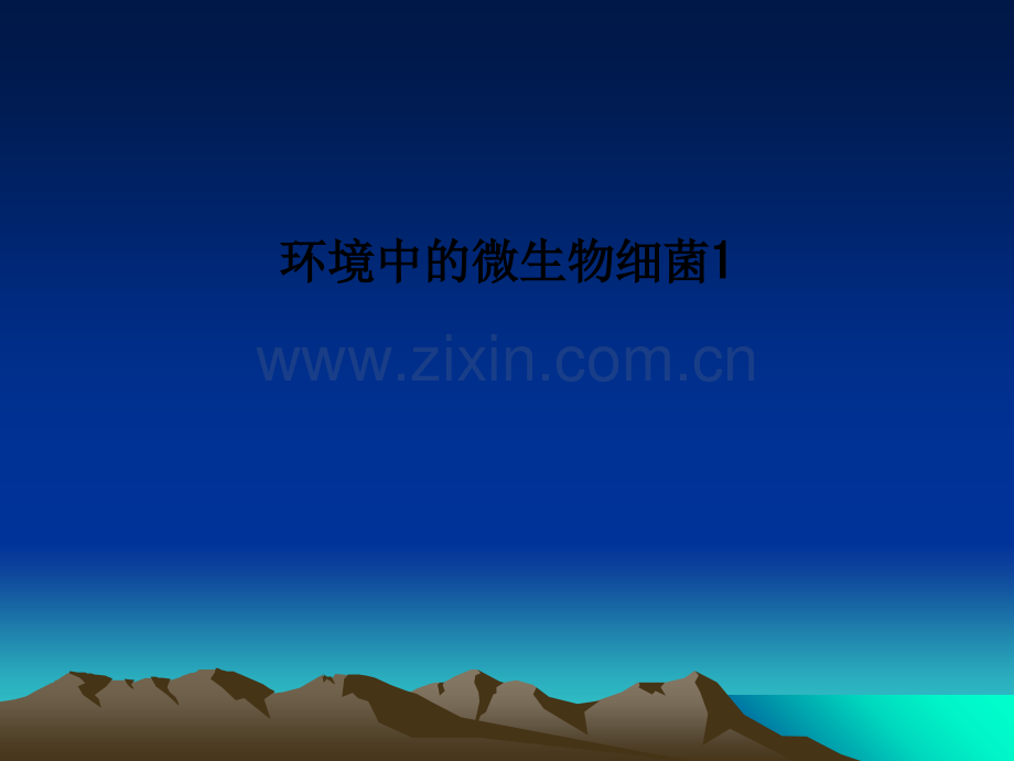 环境中的微生物细菌1.ppt_第1页