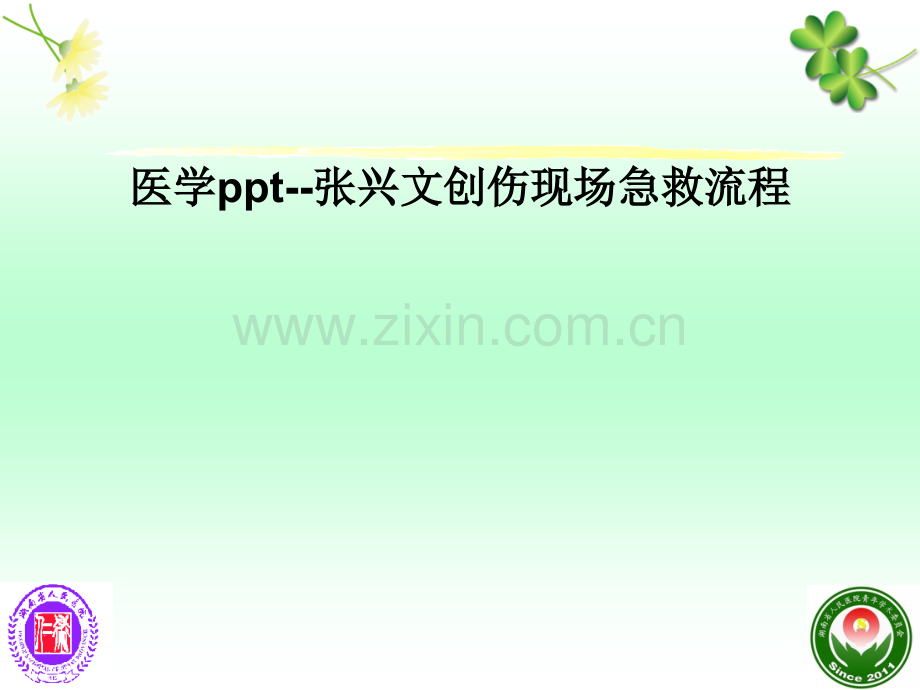 医学ppt--张兴文创伤现场急救流程PPT课件.ppt_第1页