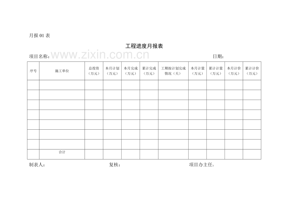 项目质量、进度月报表.doc_第3页