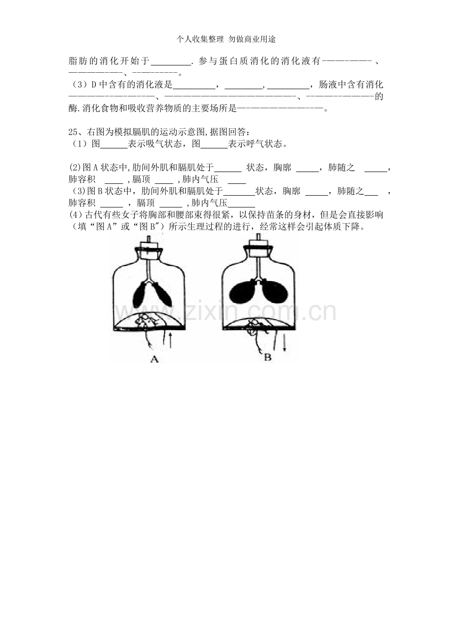 初一生物下册第一到第三章测试题.doc_第3页