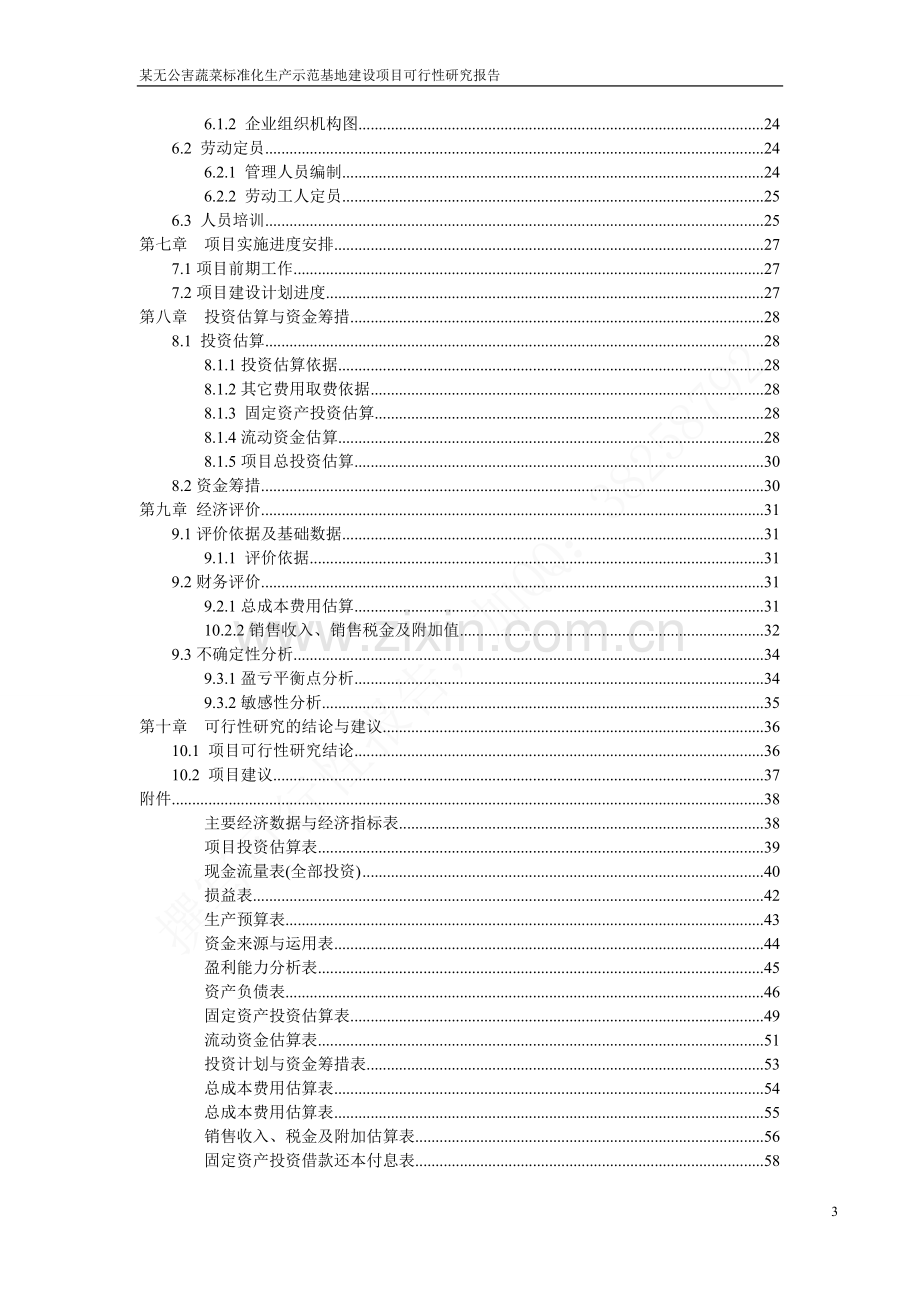 某无公害标准化蔬菜生产基地建设项目可行性研究报告.doc_第3页