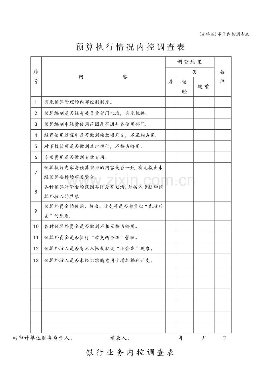 审计内控调查表.doc_第1页