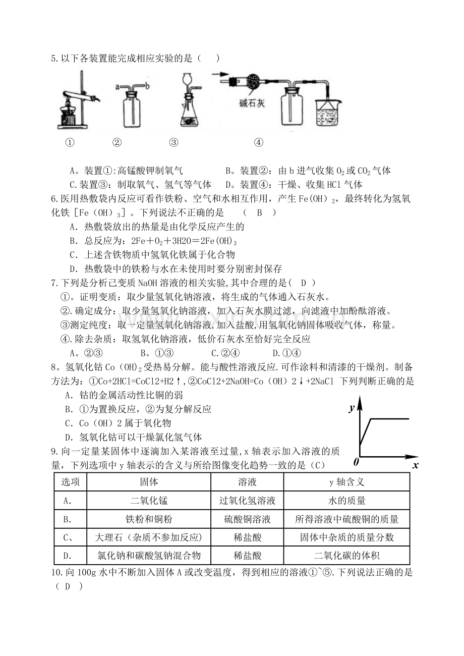 湖北省孝感市孝南区肖港初级中学2013届九年级化学上册练习题.doc_第2页