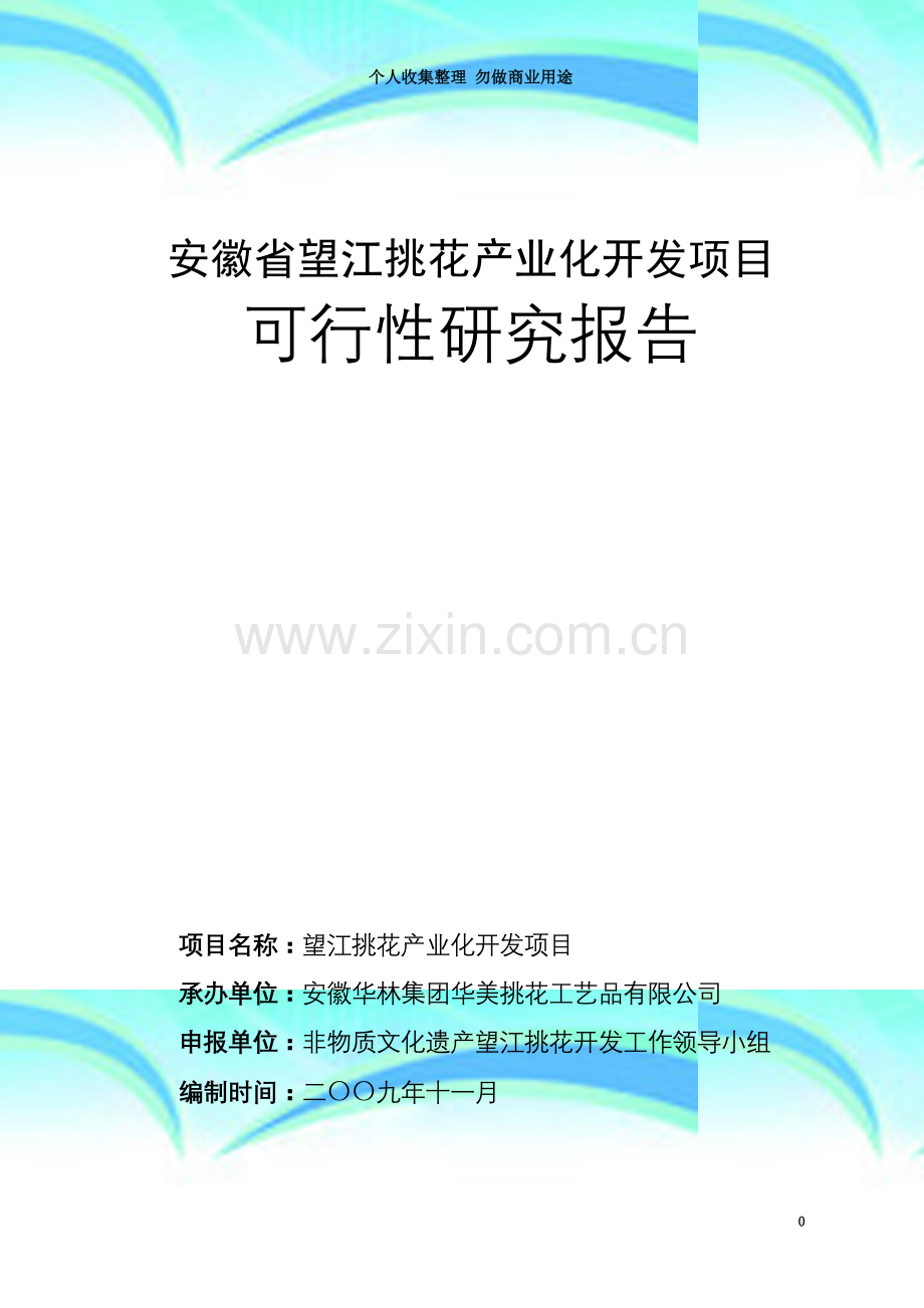 安徽省望江挑花产业化开发项目可行性研究报告.doc_第3页