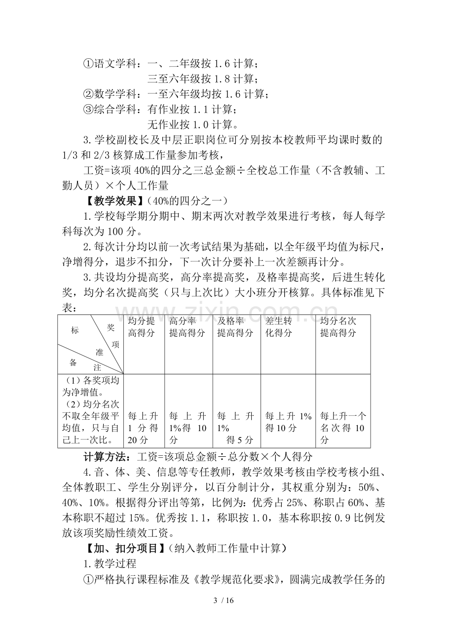 泗阳众兴实验小学教育教职工奖励性绩效工资考核细则.doc_第3页