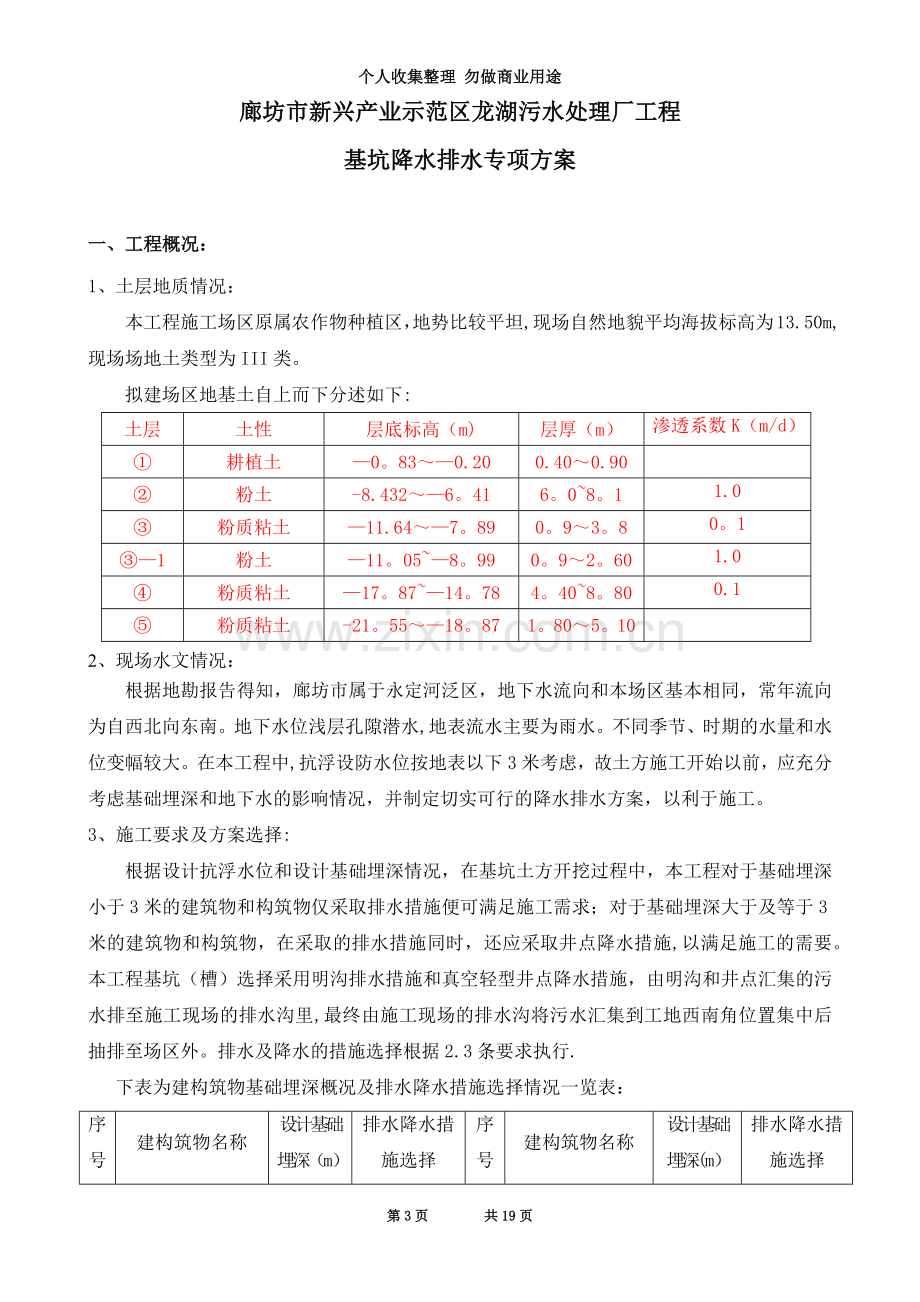 [河北]污水处理厂深基坑井点降水施工方案.doc_第3页