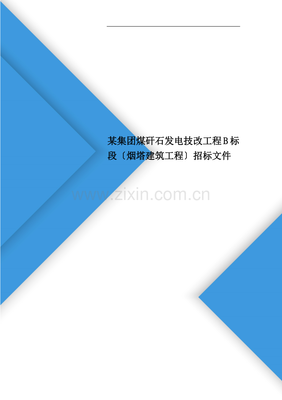 某集团煤矸石发电技改工程B标段招标文件.doc_第1页