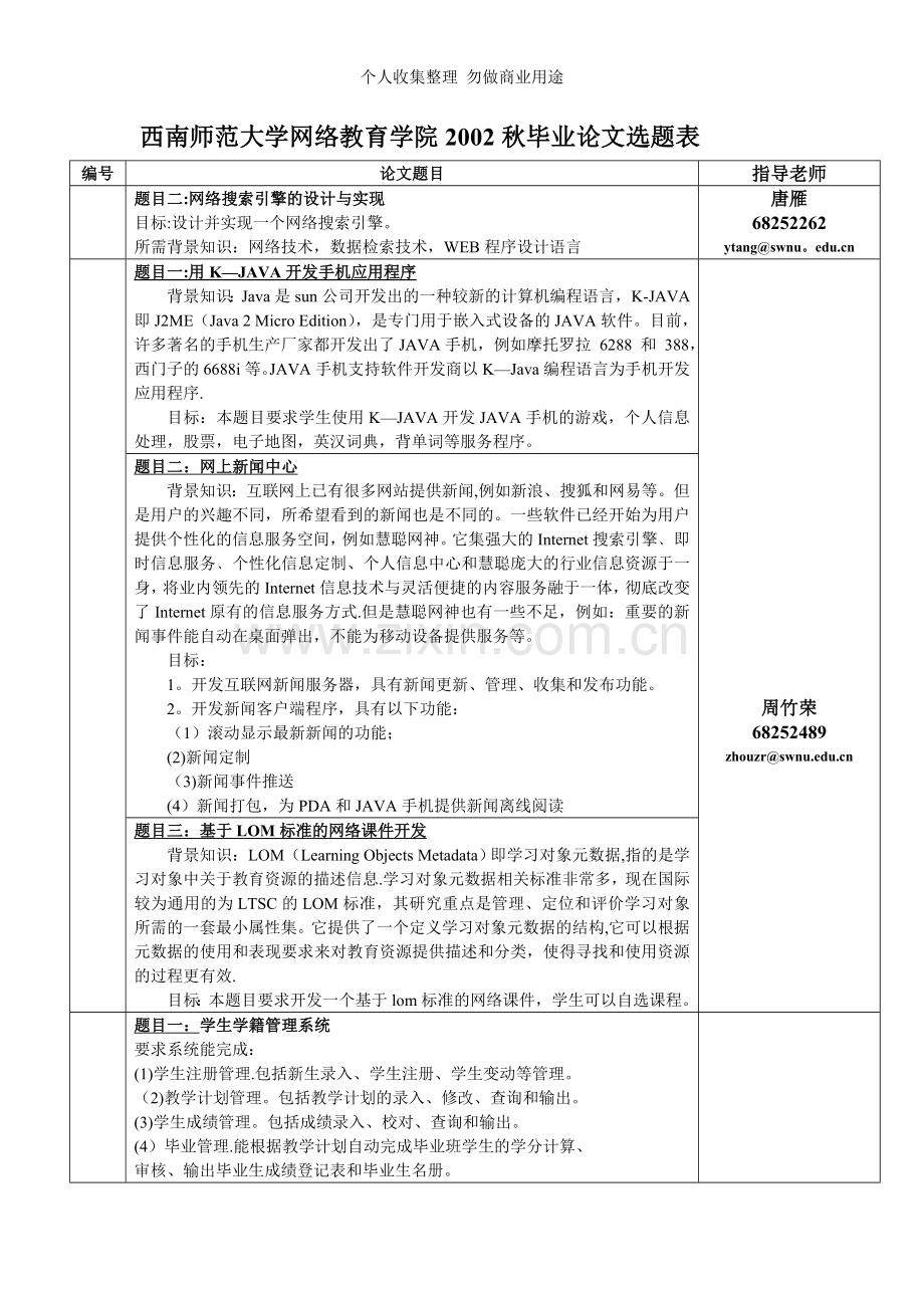 计算机科学与技术专业毕业设计毕业论文要求.doc_第3页