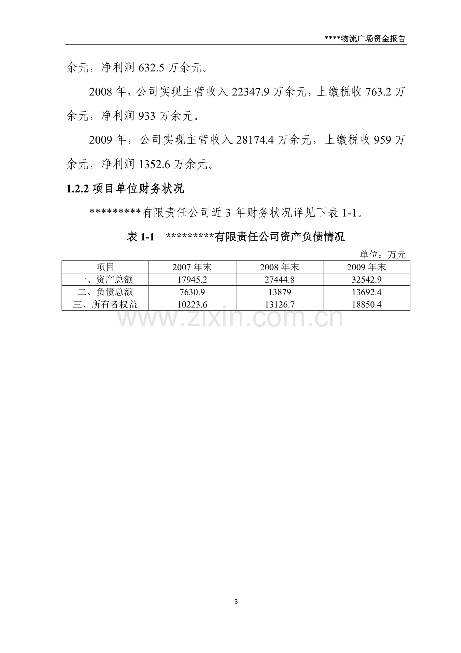 物流广场项目资金申请报告.doc_第3页