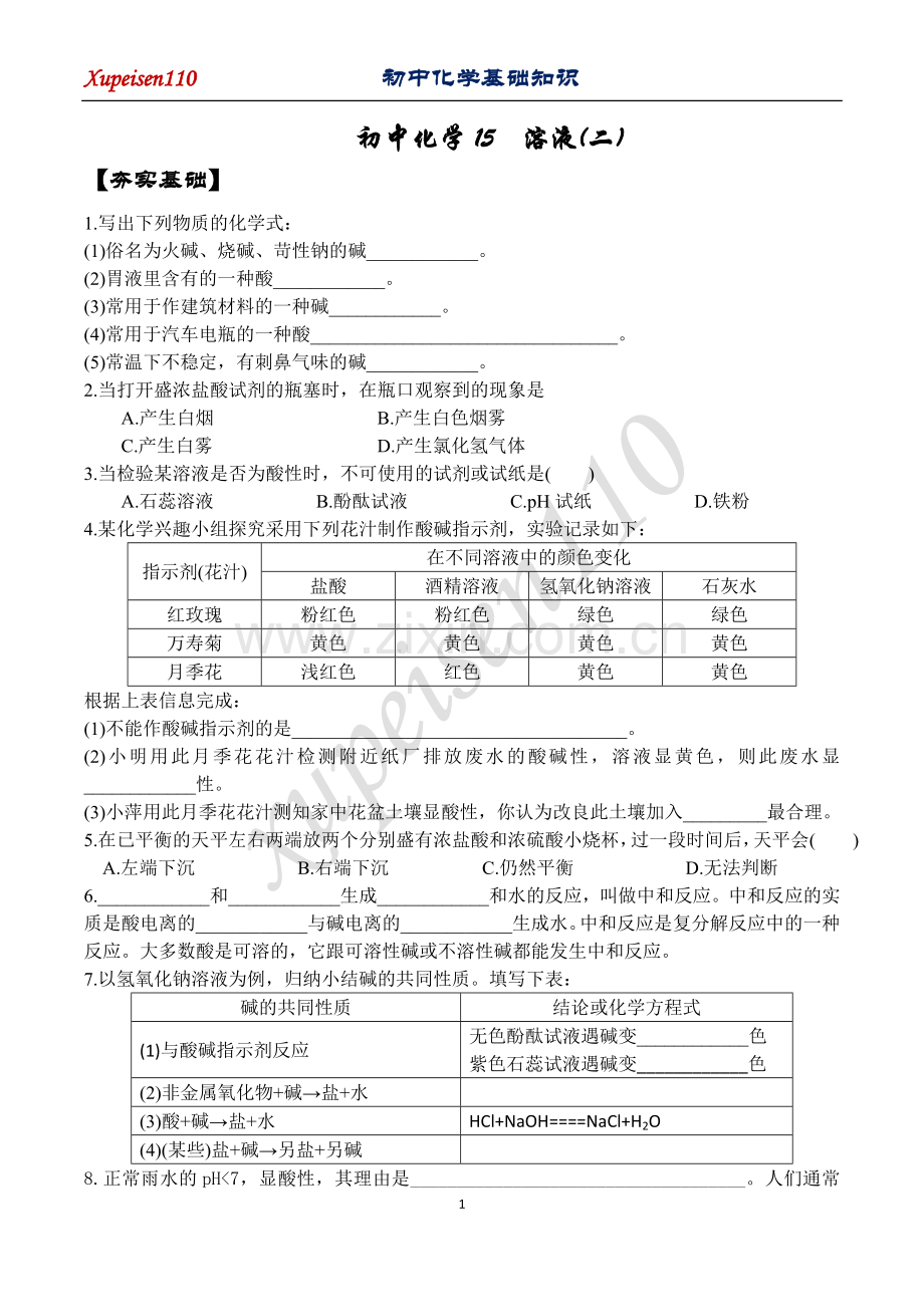 初中化学15溶液.docx_第1页