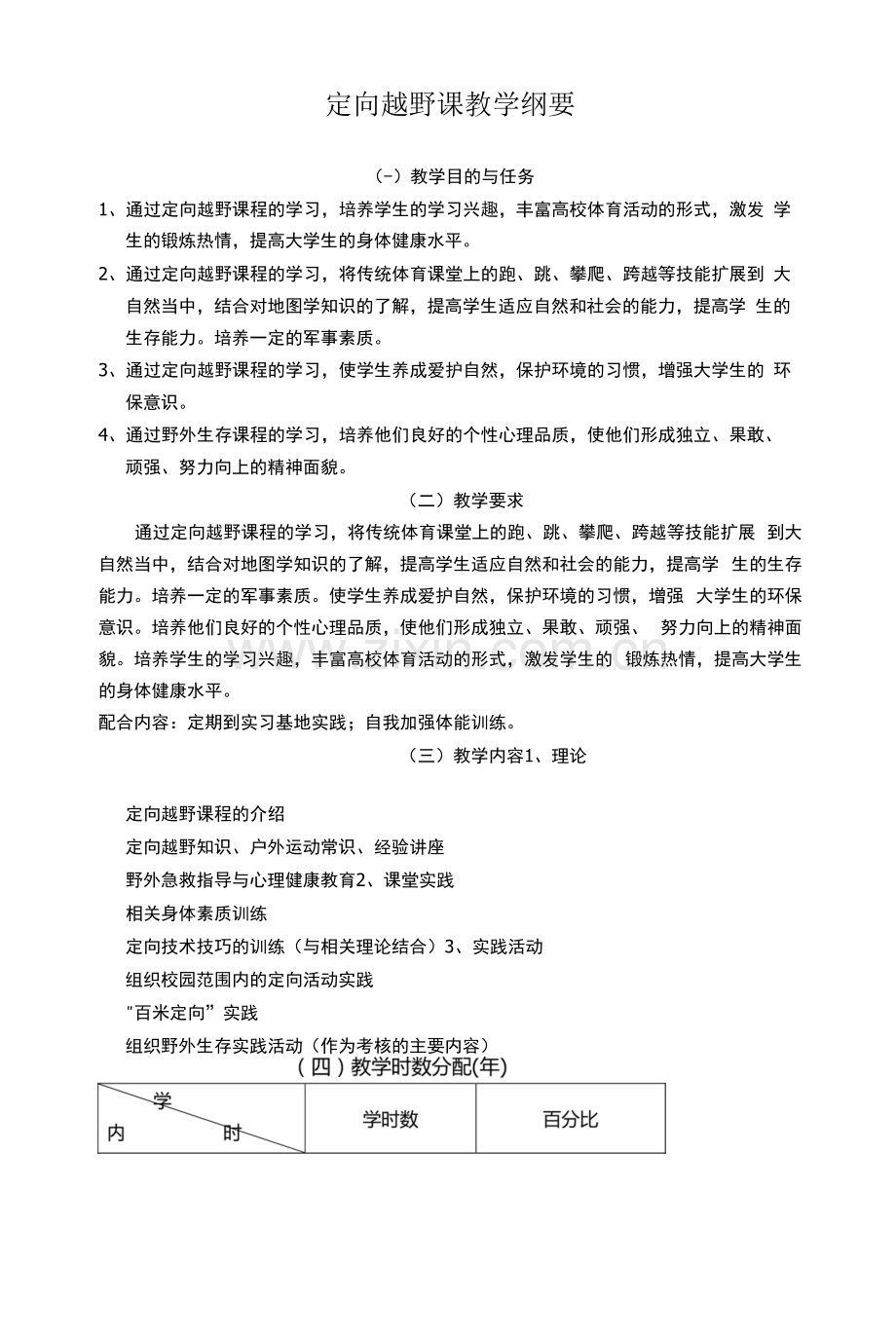 定向越野课教学纲要.docx_第1页