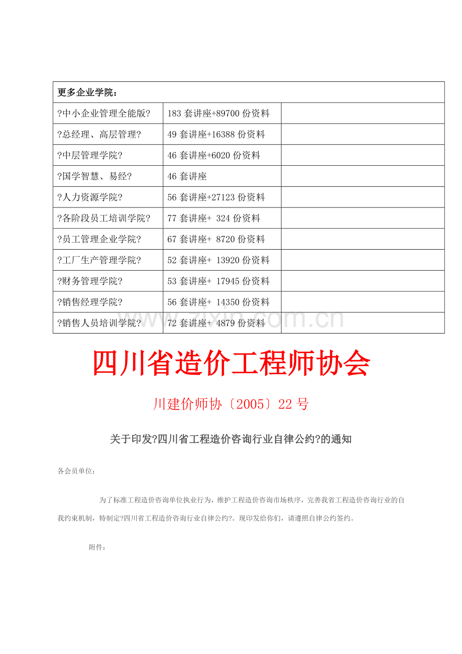 四川省工程造价咨询行业自律公约介绍.doc_第1页