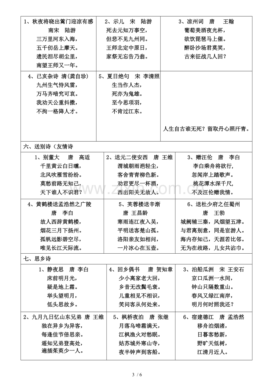 人教新版小学古诗分类大全.doc_第3页