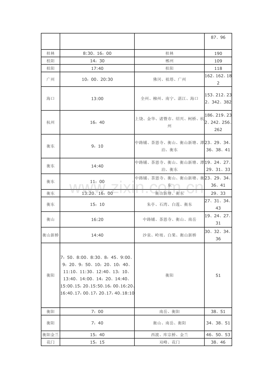 长沙汽车南站发车时刻表.doc_第2页