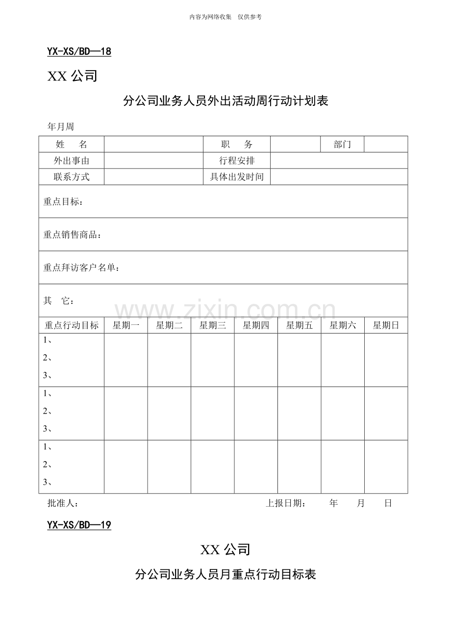 某分公司销售管理表格.doc_第1页