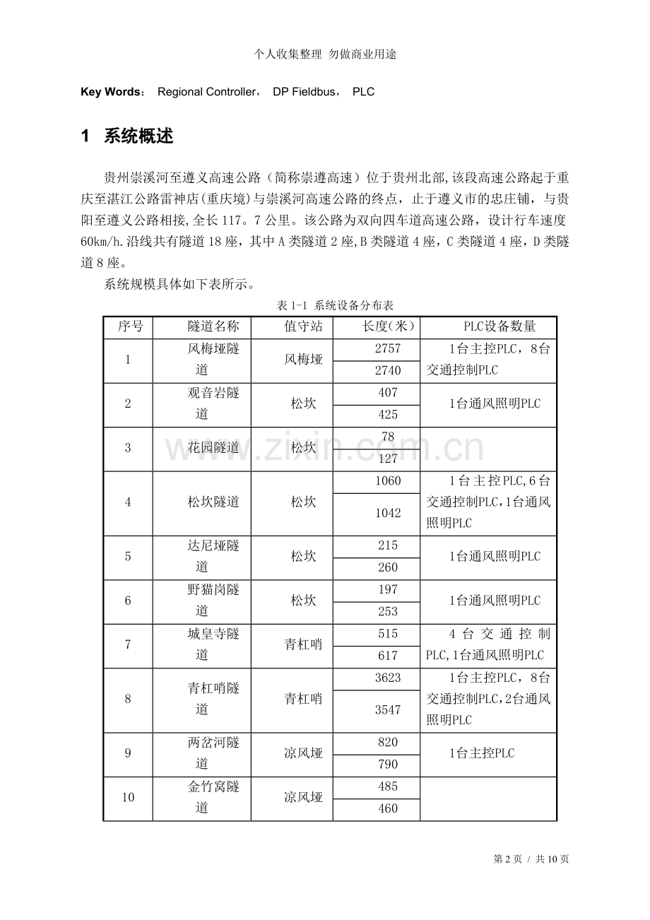 西门子DP网络在隧道监控系统中的应用.doc_第2页