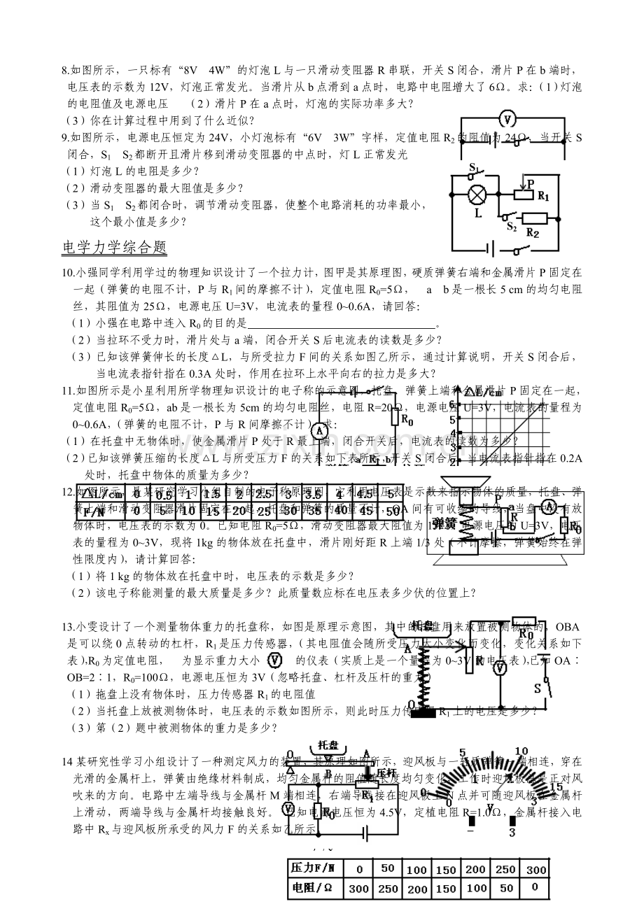 初中物理中考压轴题专项测验.doc_第2页