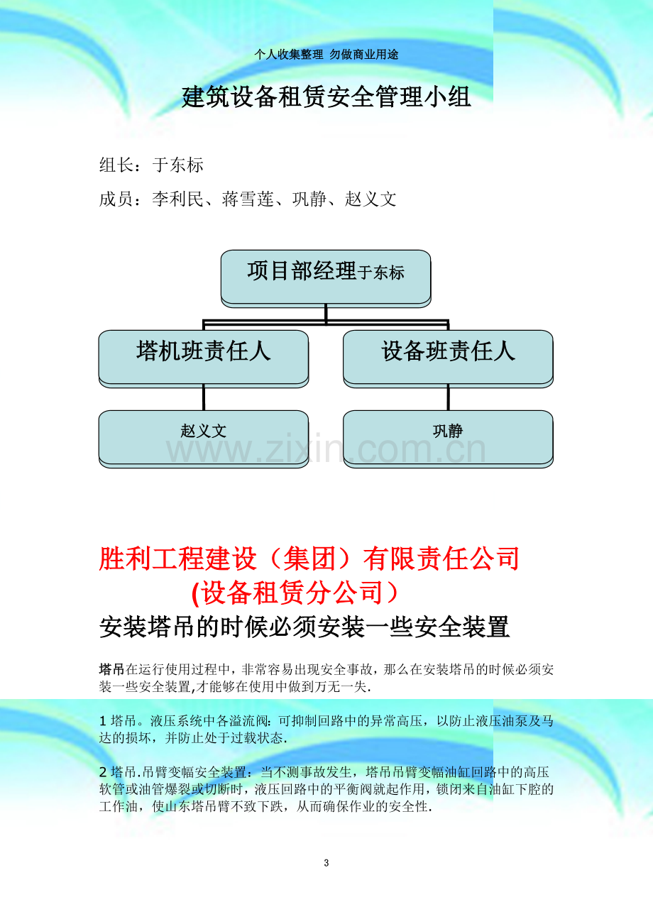 安装胜利工程建设(集团)有限责任公司塔吊的时候必须安装一些安全装置.doc_第3页