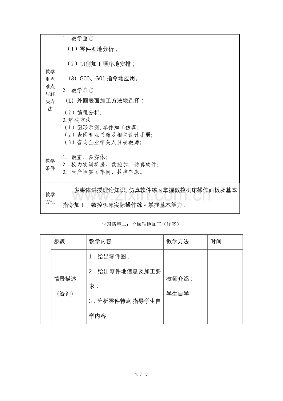 数控工艺与编程车项目二教案.doc_第2页