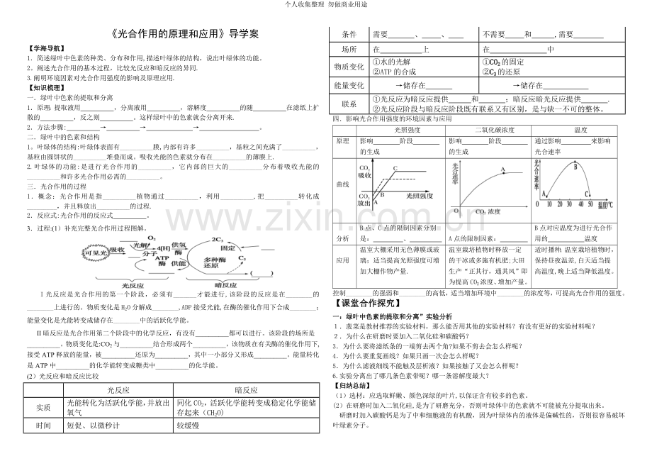 光合作用的原理和应用.doc_第1页