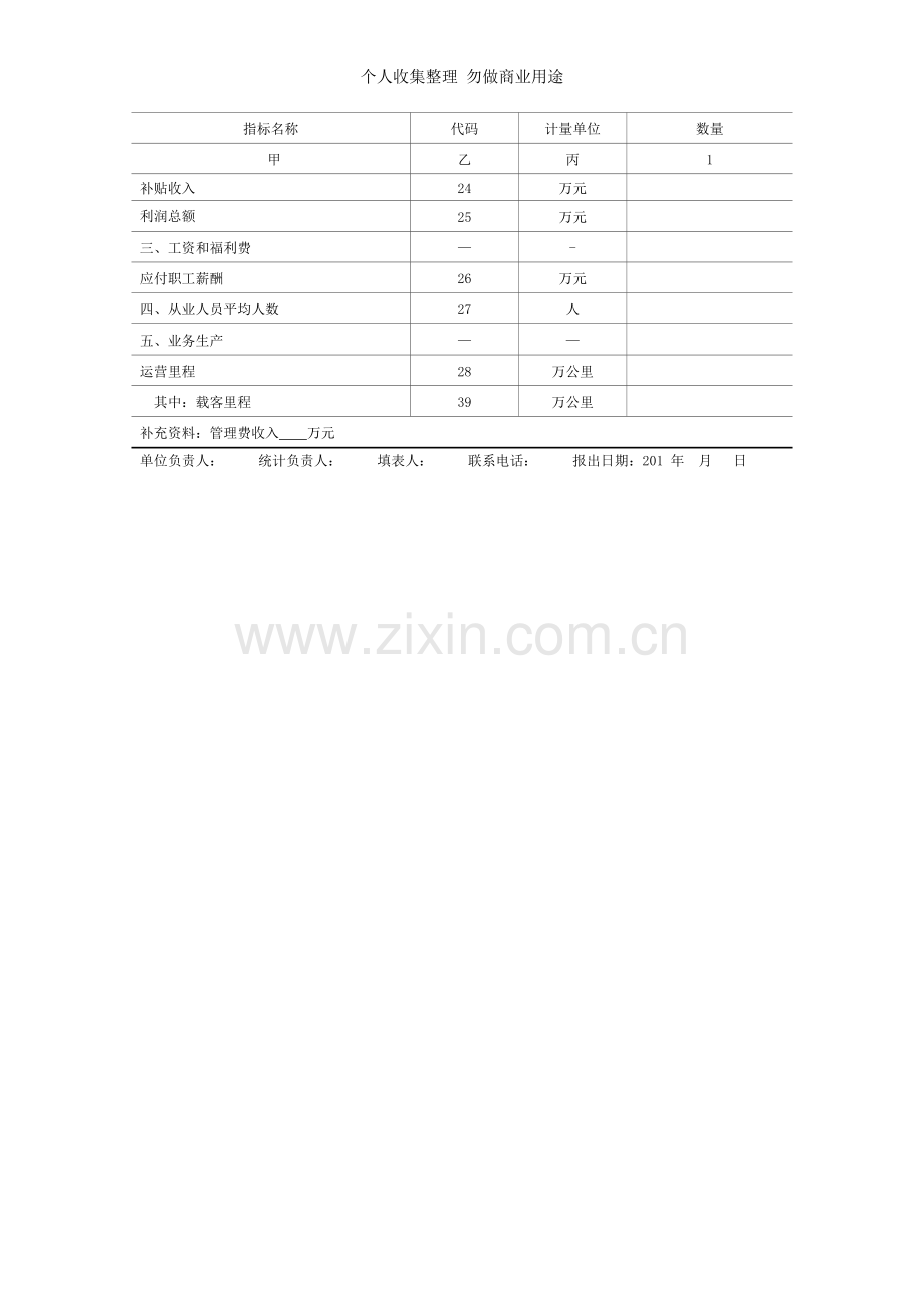 出租车客运企业调查表及填表说明.doc_第2页