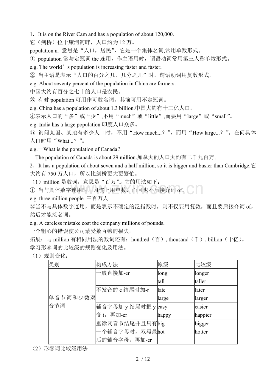 八年级上册英语外研新版各模块知识点归纳总结-文档.doc_第2页