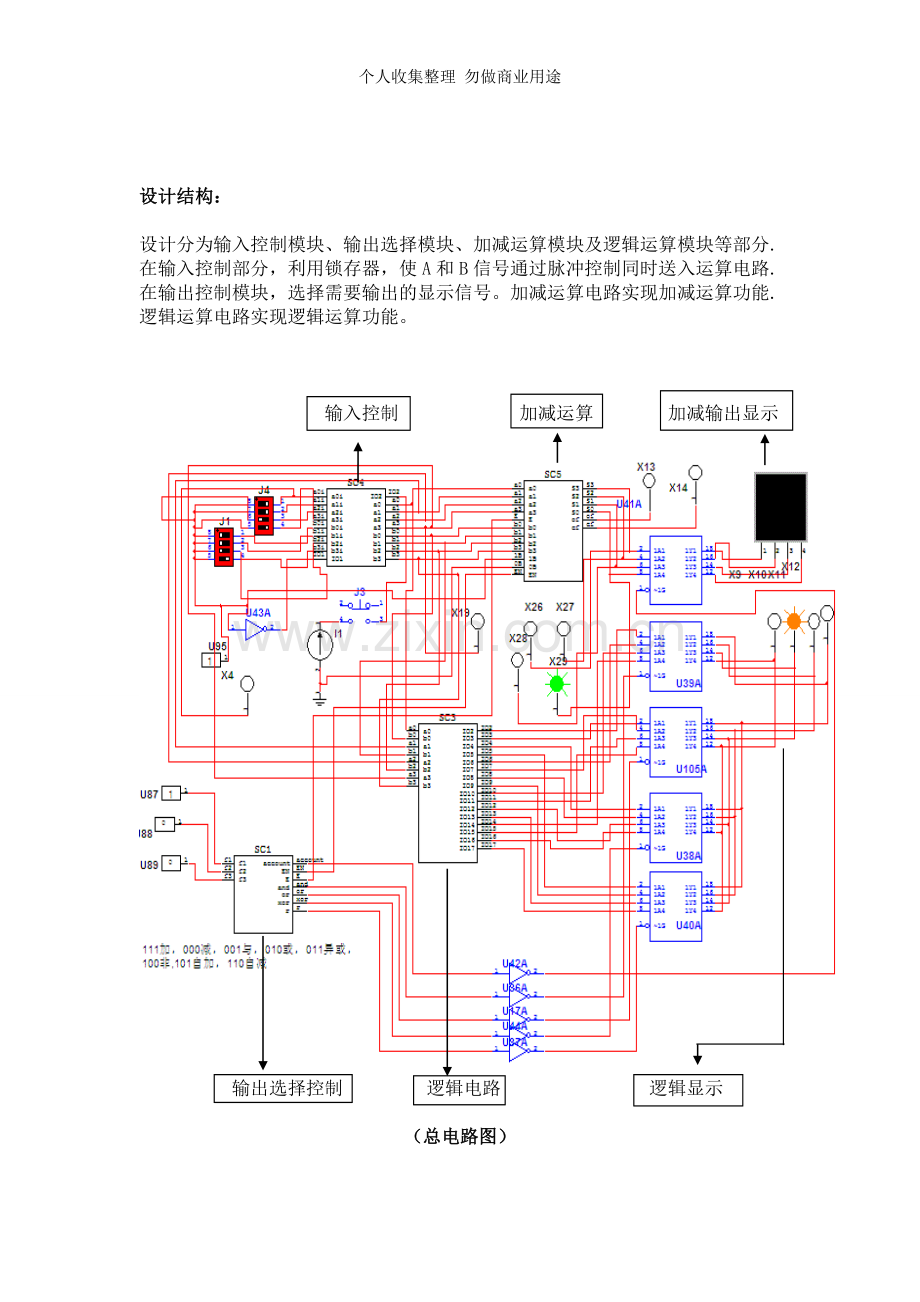 算术运算单元ALU的设计实现几种基本功能.doc_第2页