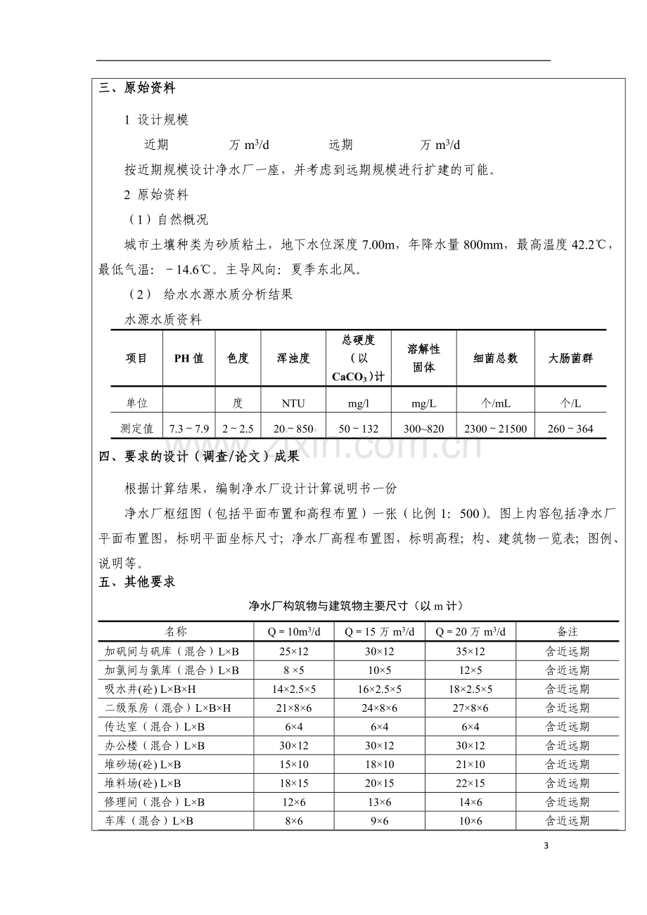 城镇净水厂工艺设计.docx_第3页