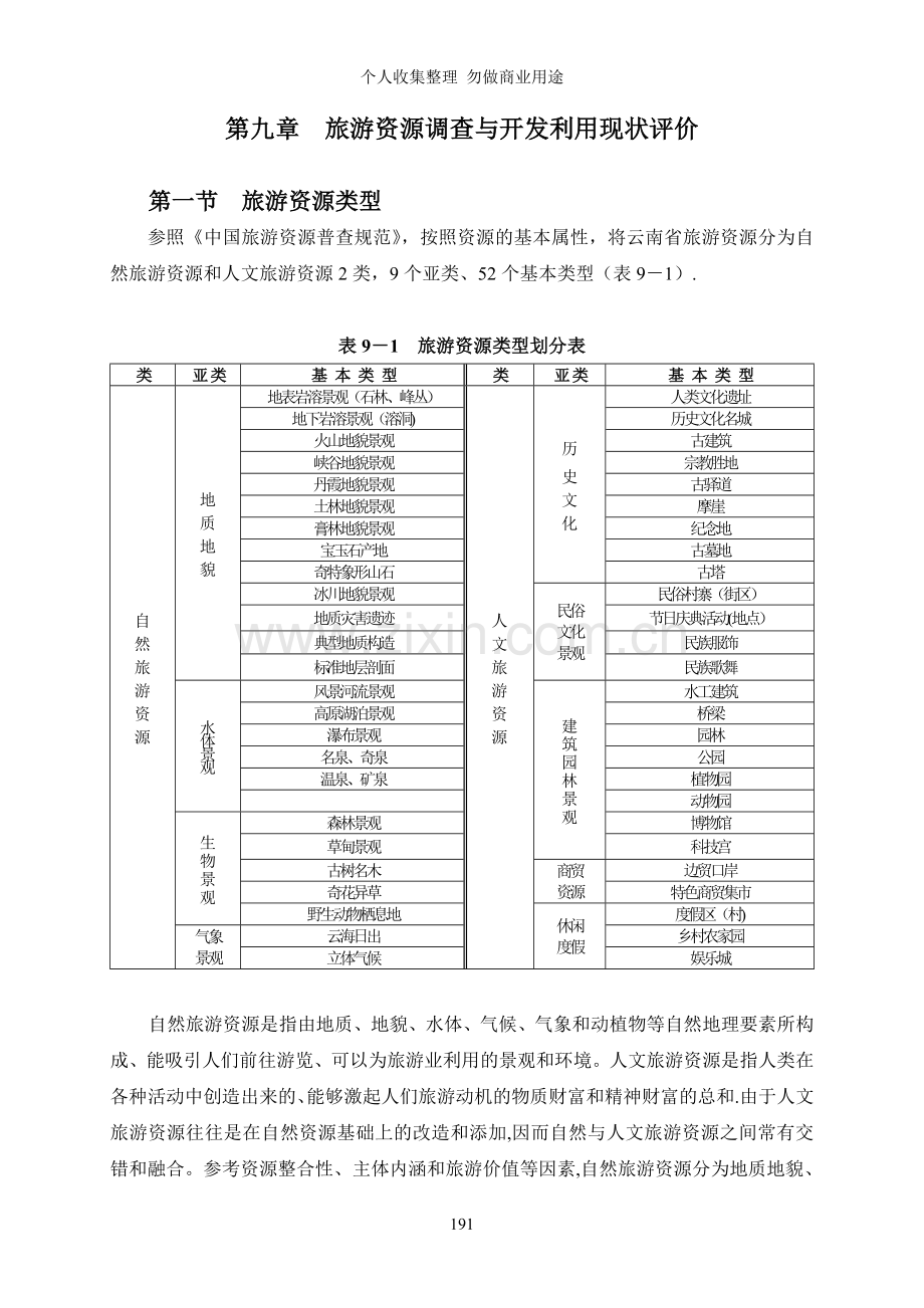 第九章旅游资源调查与开发利用现状评价.doc_第1页