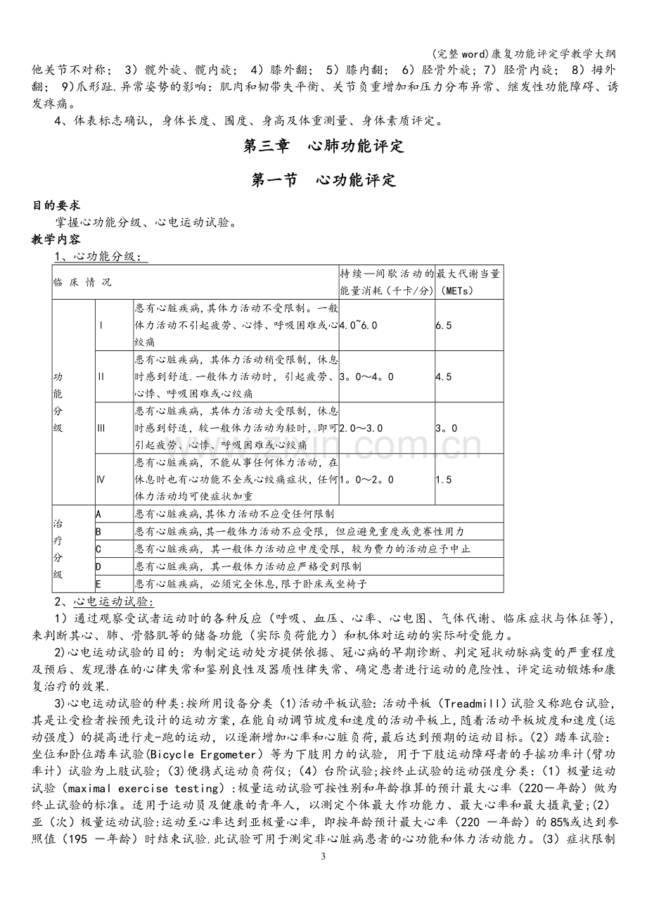 康复功能评定学教学大纲.doc_第3页