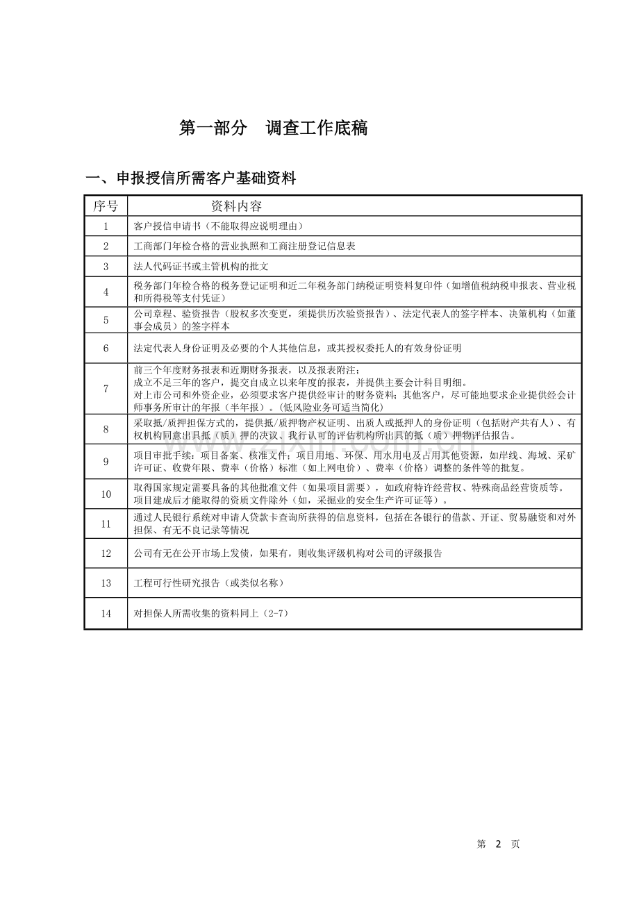 项目贷款固定资产贷款尽职调查报告.doc_第2页